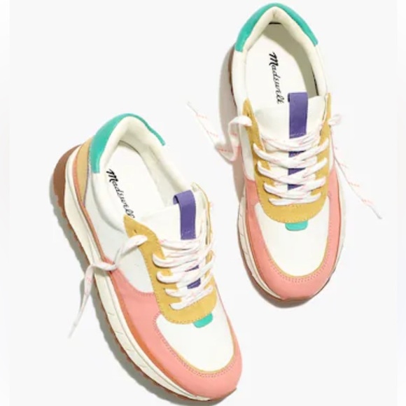 Madewell Shoes - Madewell Kickoff Trainer Sneakers in Colorblock Leather Size 7